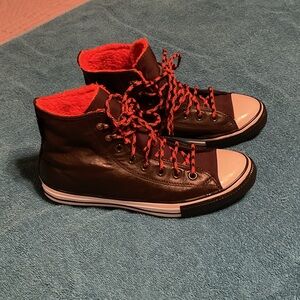Converse Brown and Orange Adult High-Top Sneakers